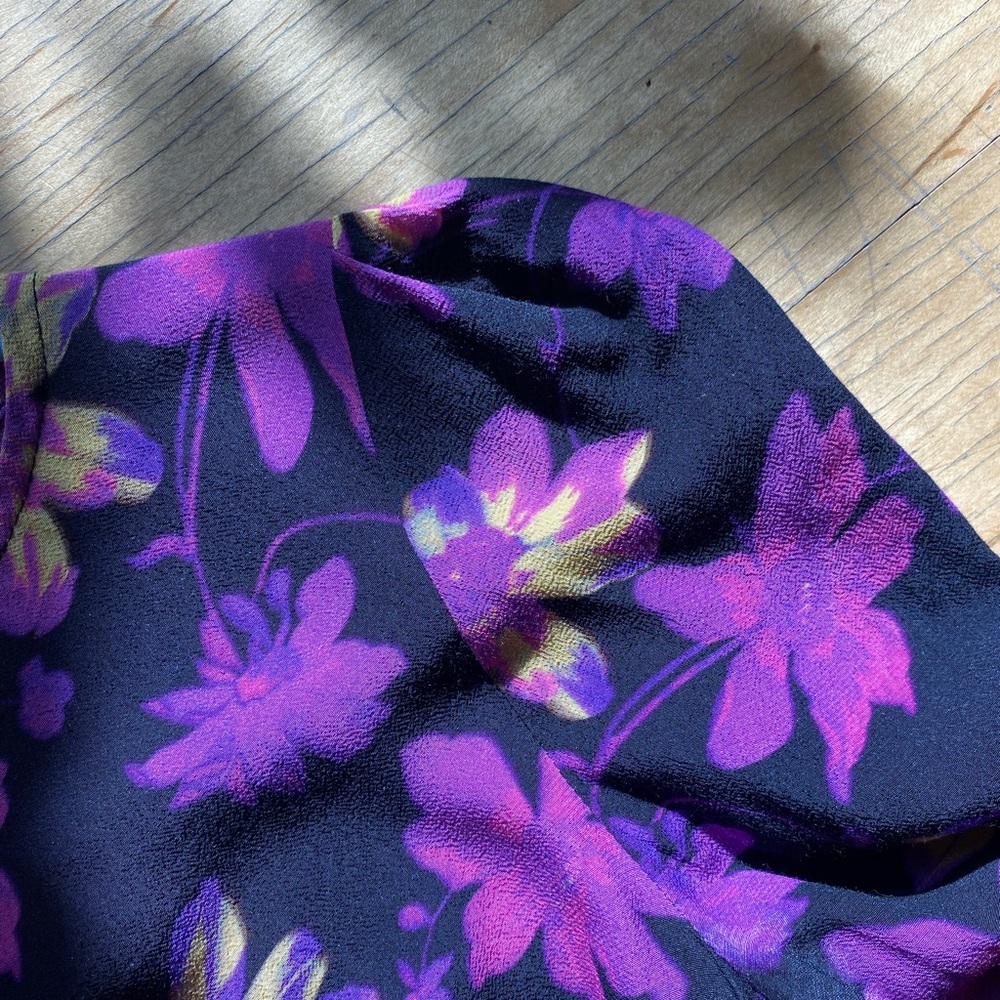 Maje Rosamar Cross-Over Front Floral Print Dress (Fr Size 1) - Picture 8 of 10